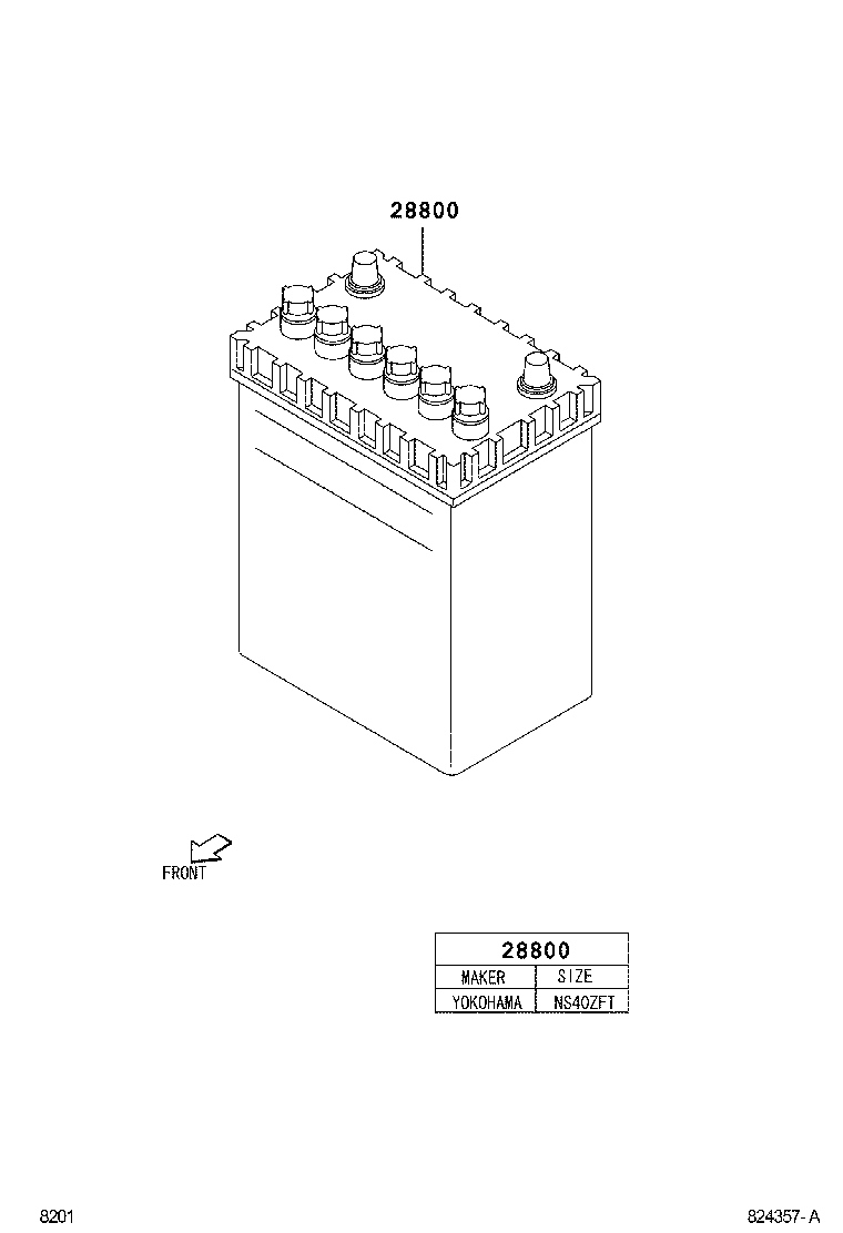Toyota 28800-BZ010 BATTERY