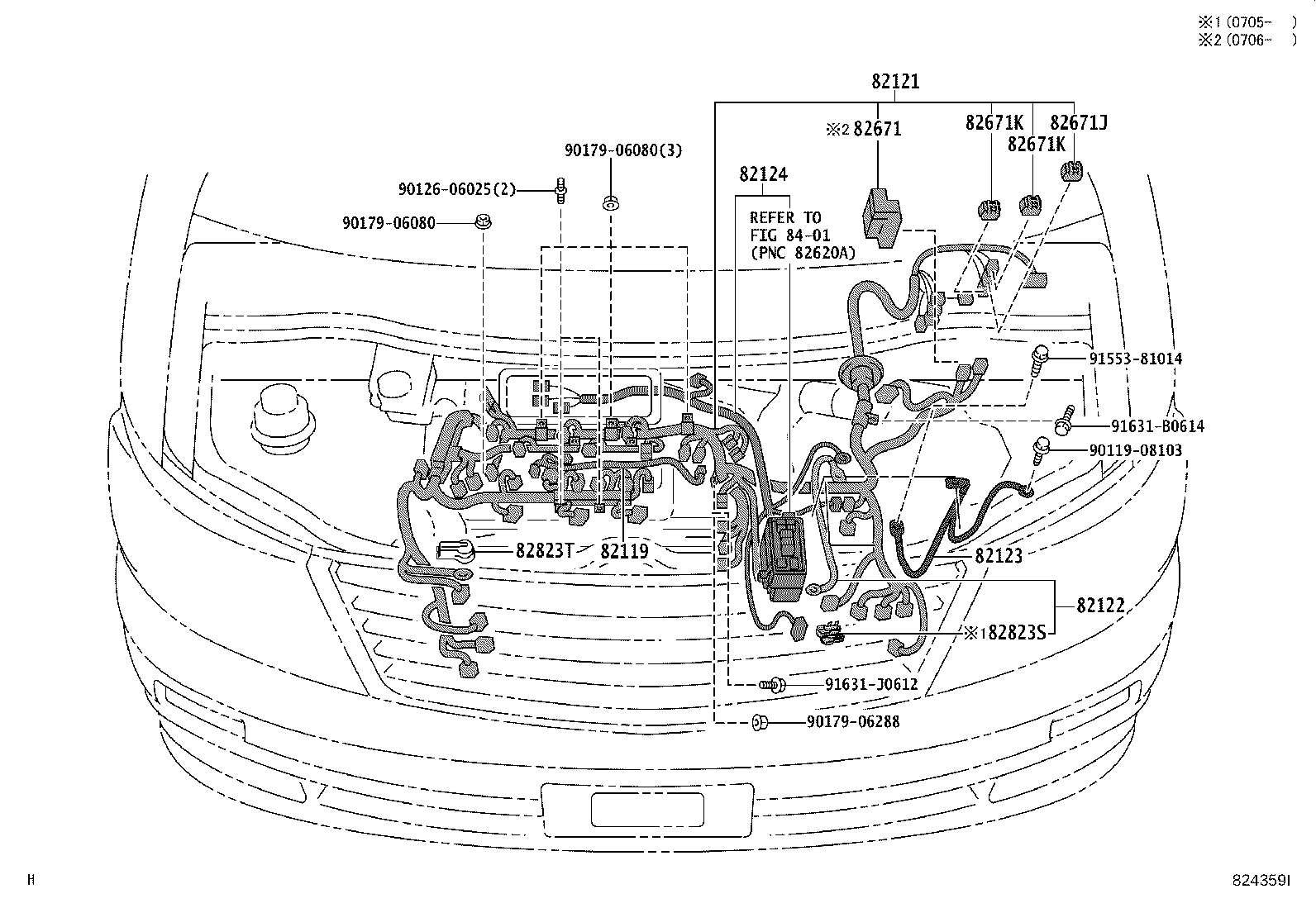 82142-58010 WIRE, INSTRUMENT PANEL, NO.2 product image