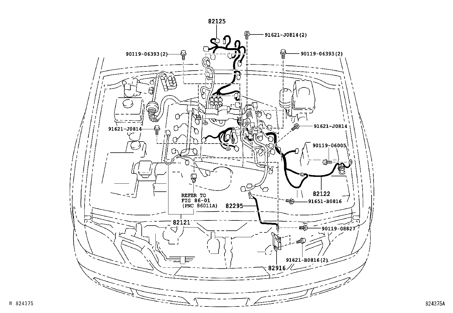 82025-60010 WIRING SUB-ASSY, FRONT SIDE product image