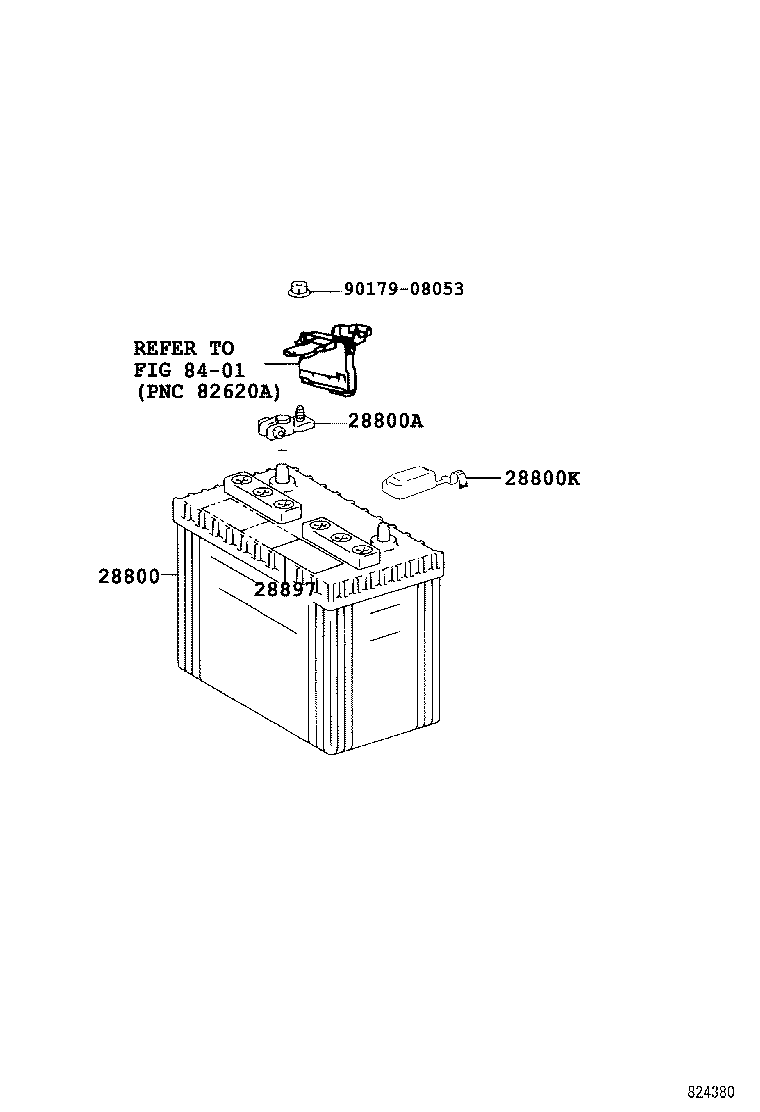 28898-20010 PLATE, BATTERY CAUTION product image