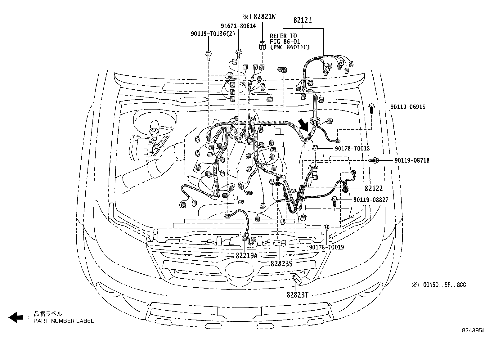 82121-0K591 WIRE, ENGINE product image