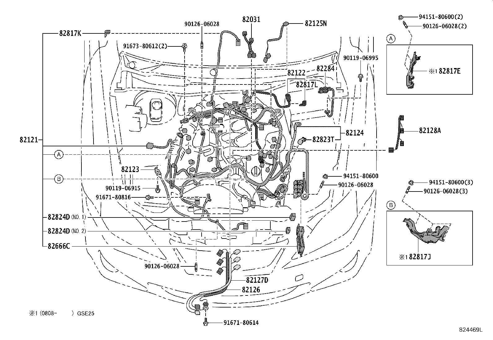 82191-53251 WIRE, FRONT SEAT, RH product image