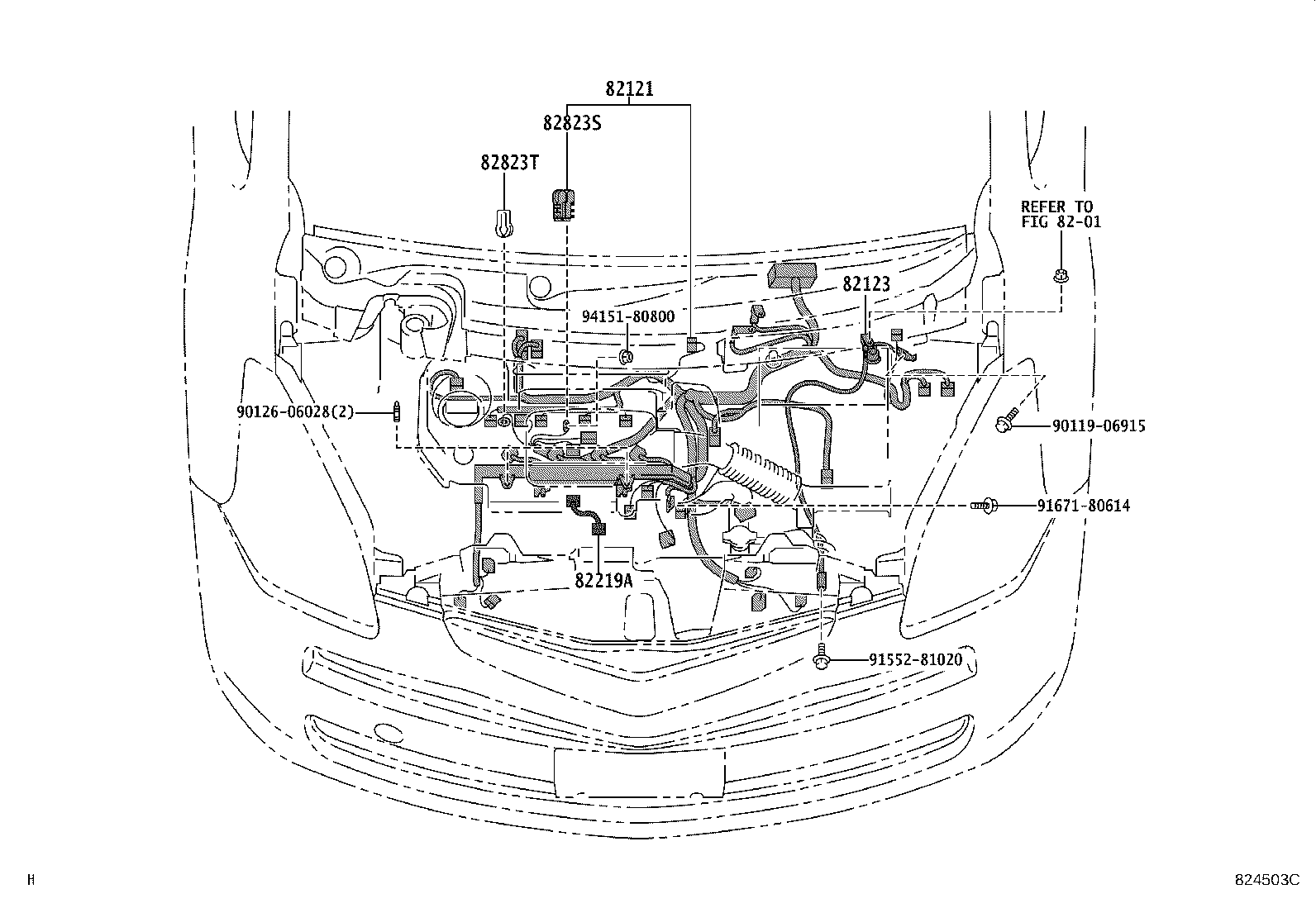 82142-52200 WIRE, INSTRUMENT PANEL, NO.2 product image