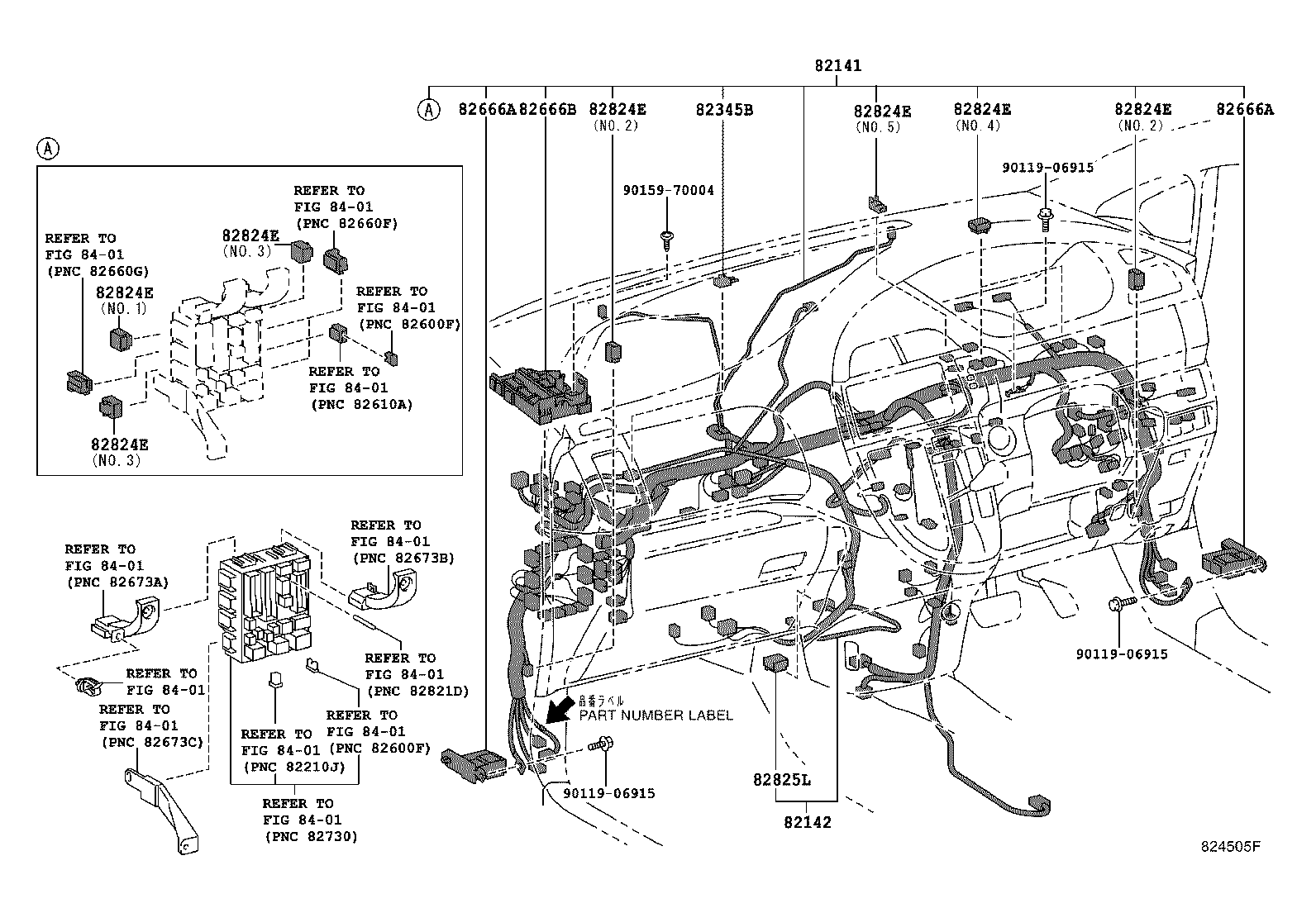 82142-52200 WIRE, INSTRUMENT PANEL, NO.2 product image