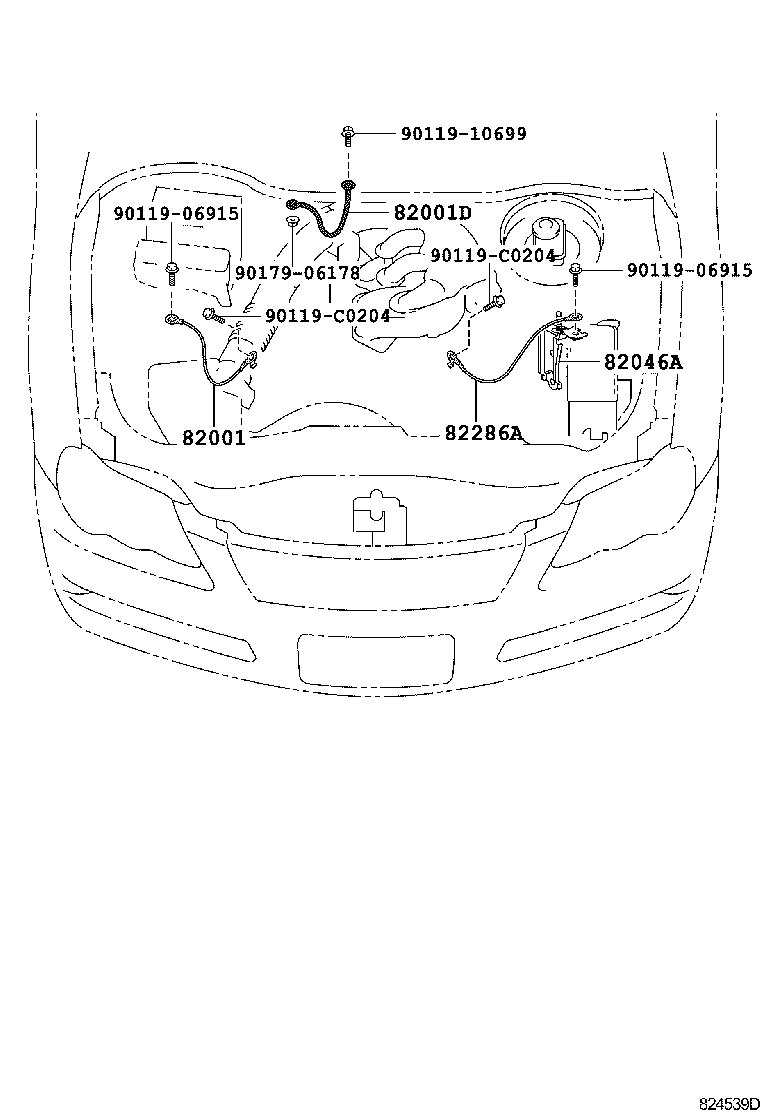 82142-0P010 WIRE, INSTRUMENT PANEL, NO.2 product image
