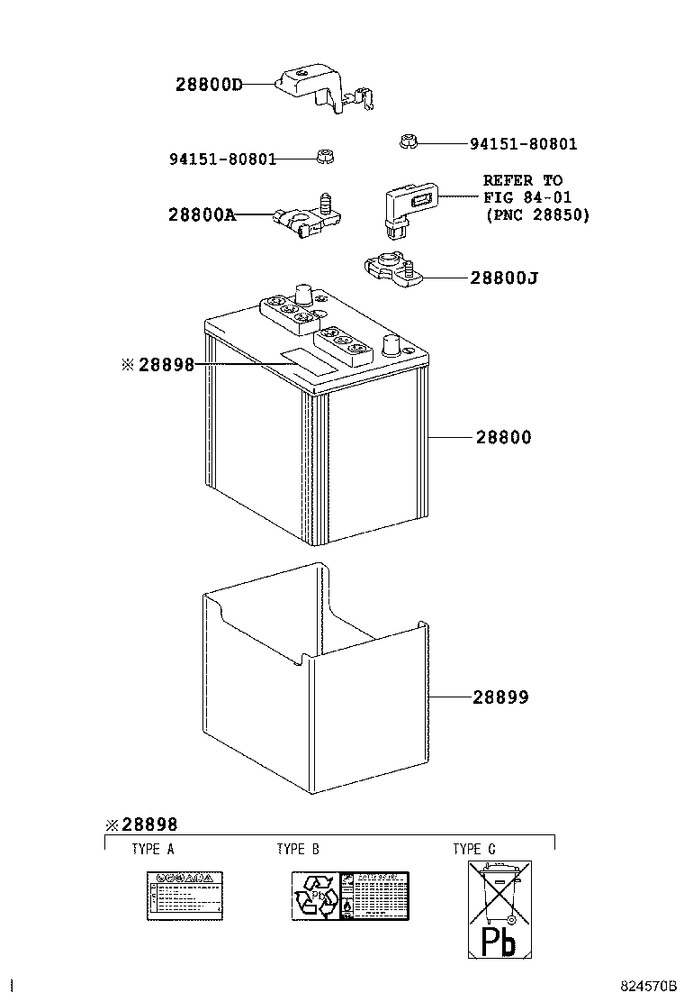 28899-28020 INSULATOR, BATTERY product image
