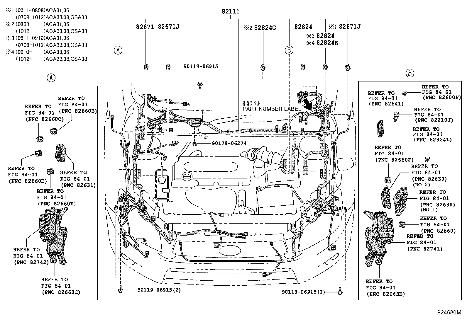 82153-42140 WIRE, REAR DOOR, NO.1 product image