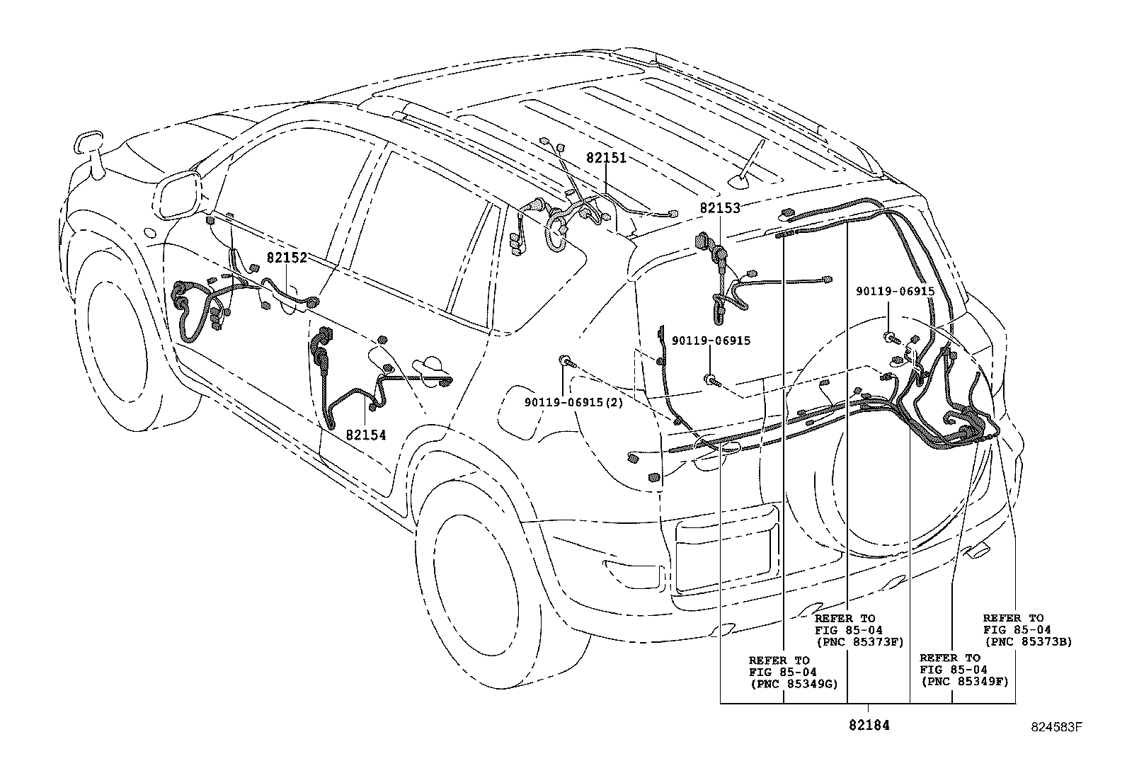 82153-42140 WIRE, REAR DOOR, NO.1 product image