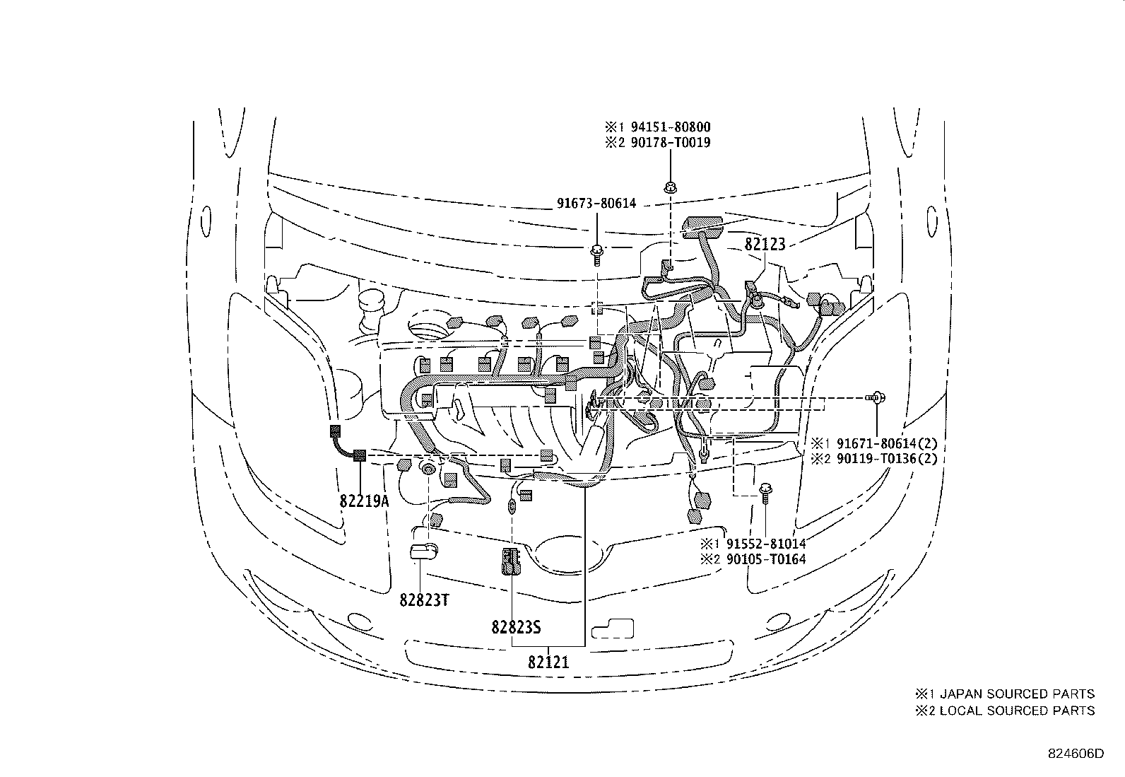 82121-0D820 WIRE, ENGINE product image