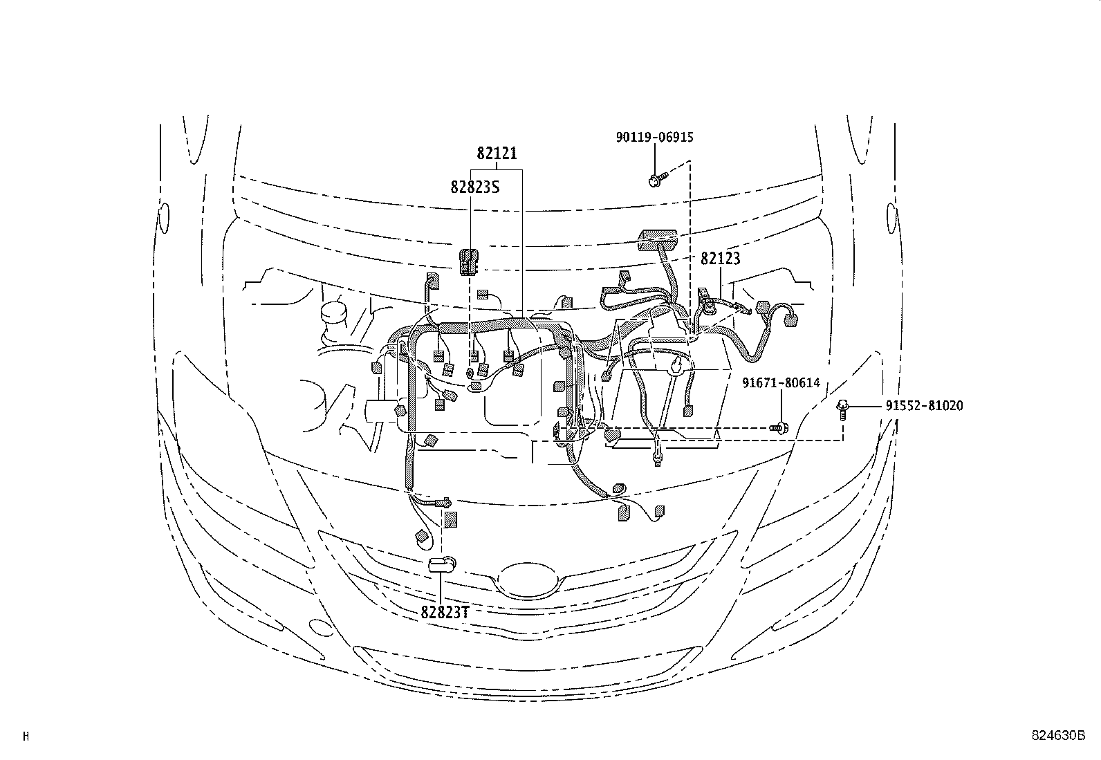 82142-52250 WIRE, INSTRUMENT PANEL, NO.2 product image