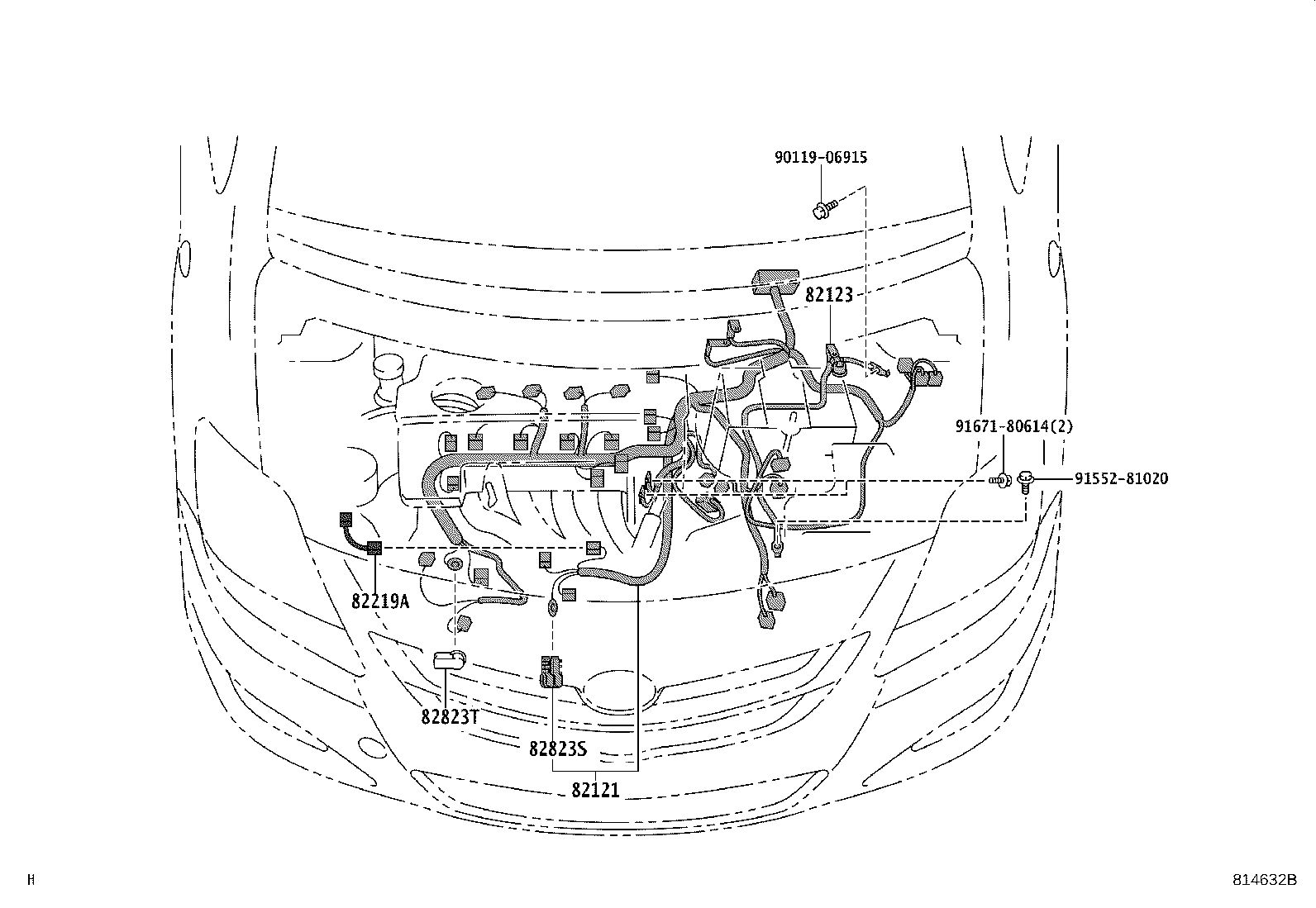82142-52250 WIRE, INSTRUMENT PANEL, NO.2 product image