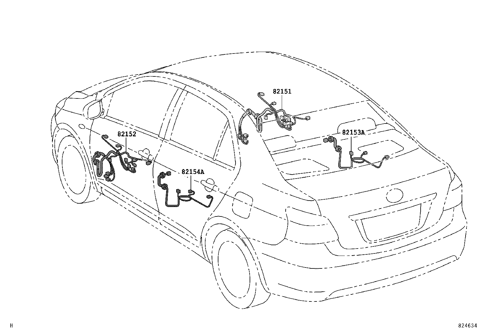 82142-52230 WIRE, INSTRUMENT PANEL, NO.2 product image