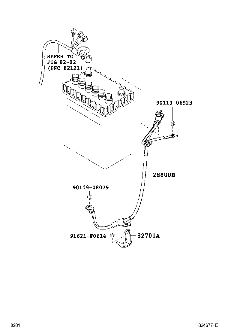 82123-B1050 CABLE, BATTERY TO GROUND product image