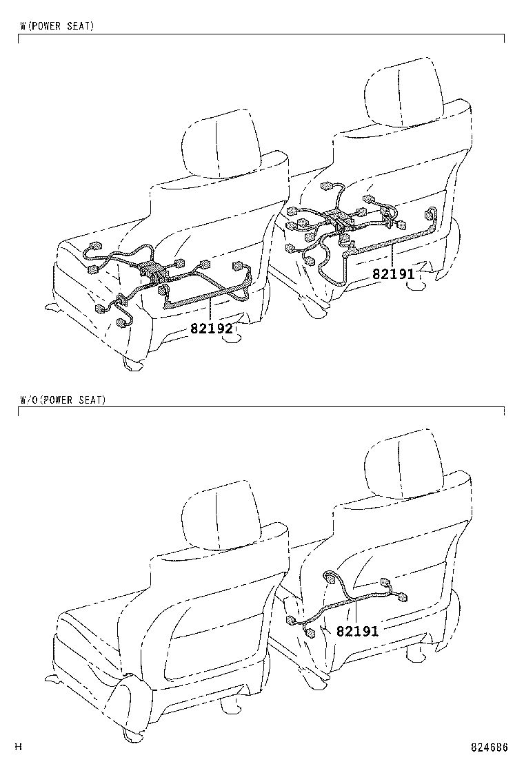 82191-06110 WIRE, FRONT SEAT, RH product image