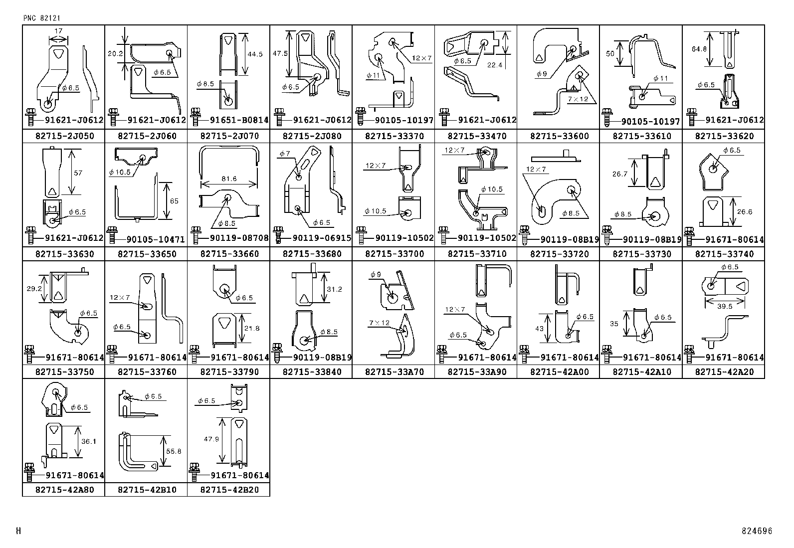 82142-33360 WIRE, INSTRUMENT PANEL, NO.2 product image