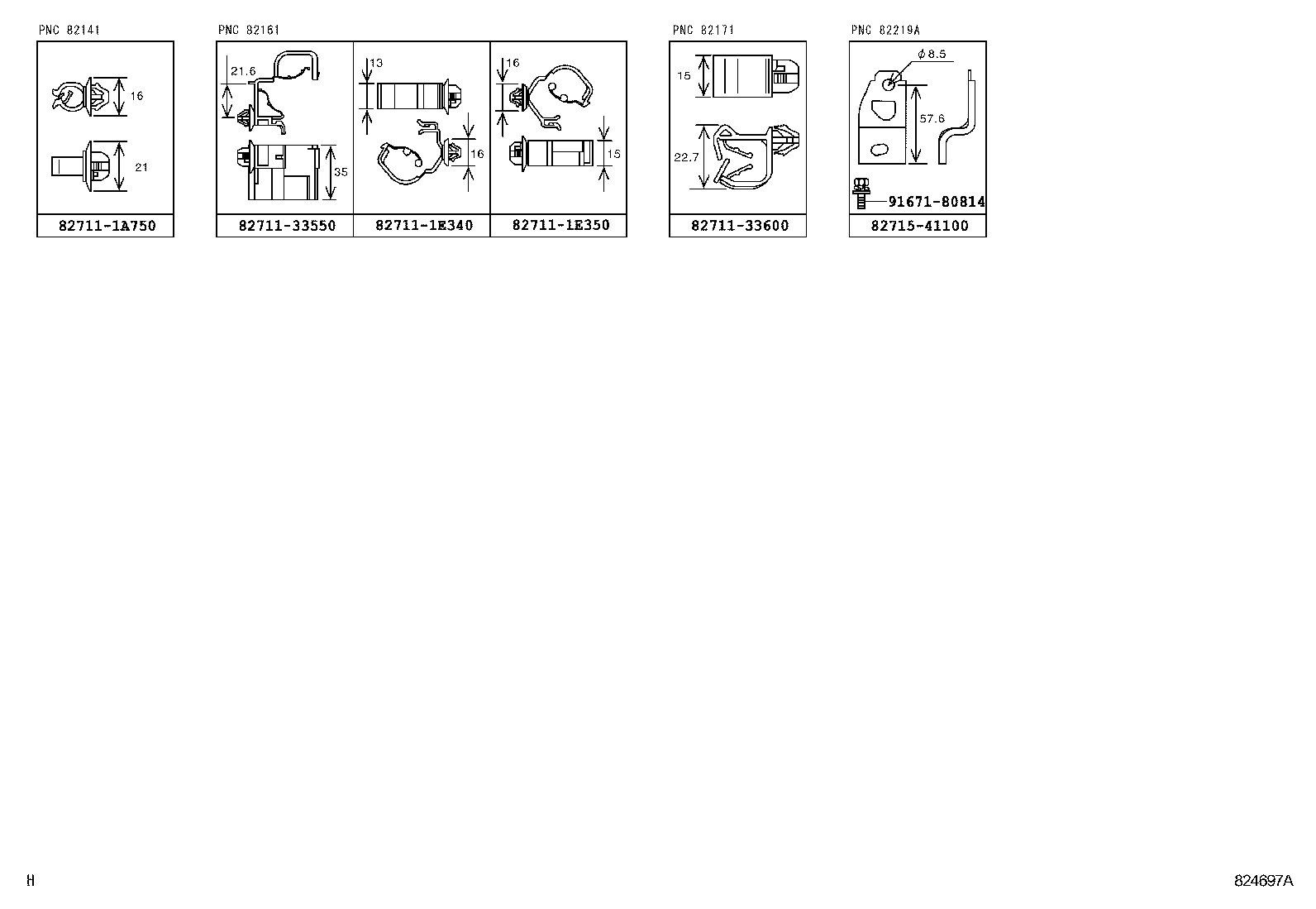 82142-33360 WIRE, INSTRUMENT PANEL, NO.2 product image
