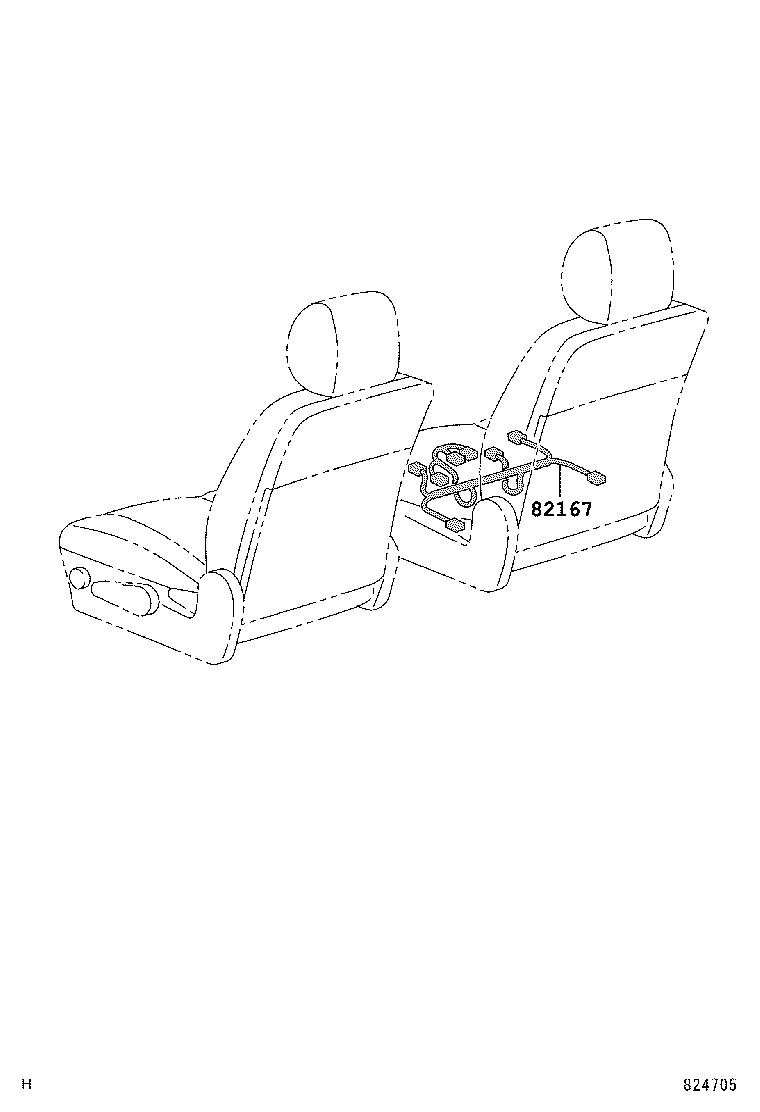 82167-35050 WIRE, SEAT, NO.1 product image