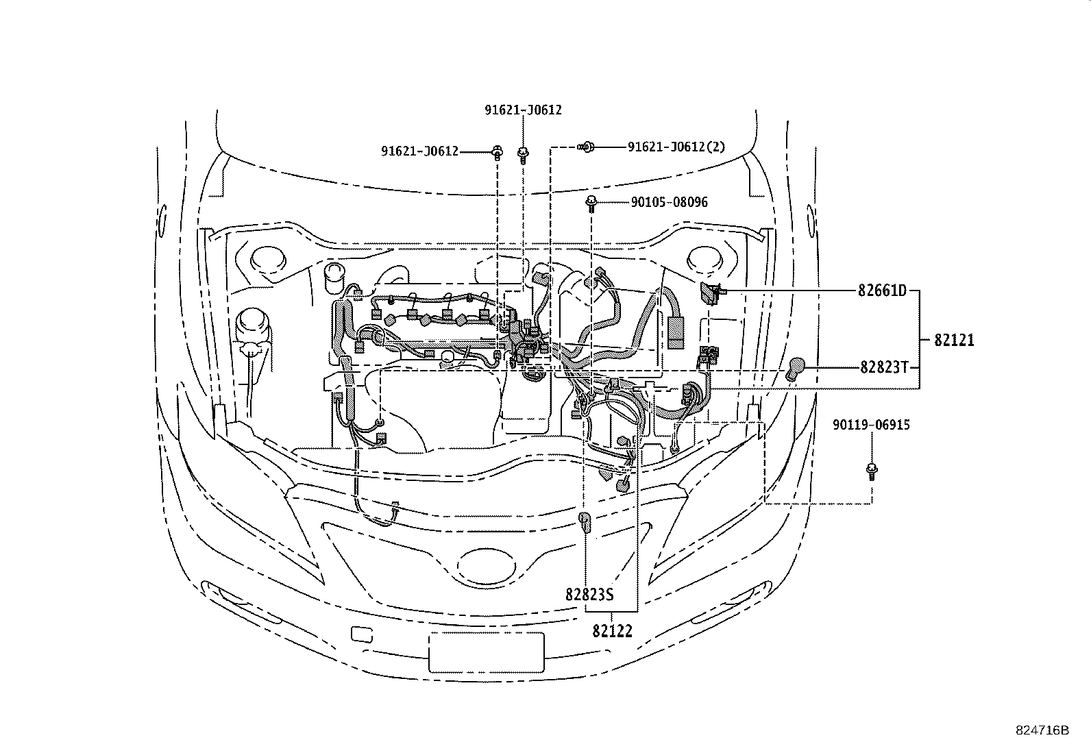 82142-33360 WIRE, INSTRUMENT PANEL, NO.2 product image
