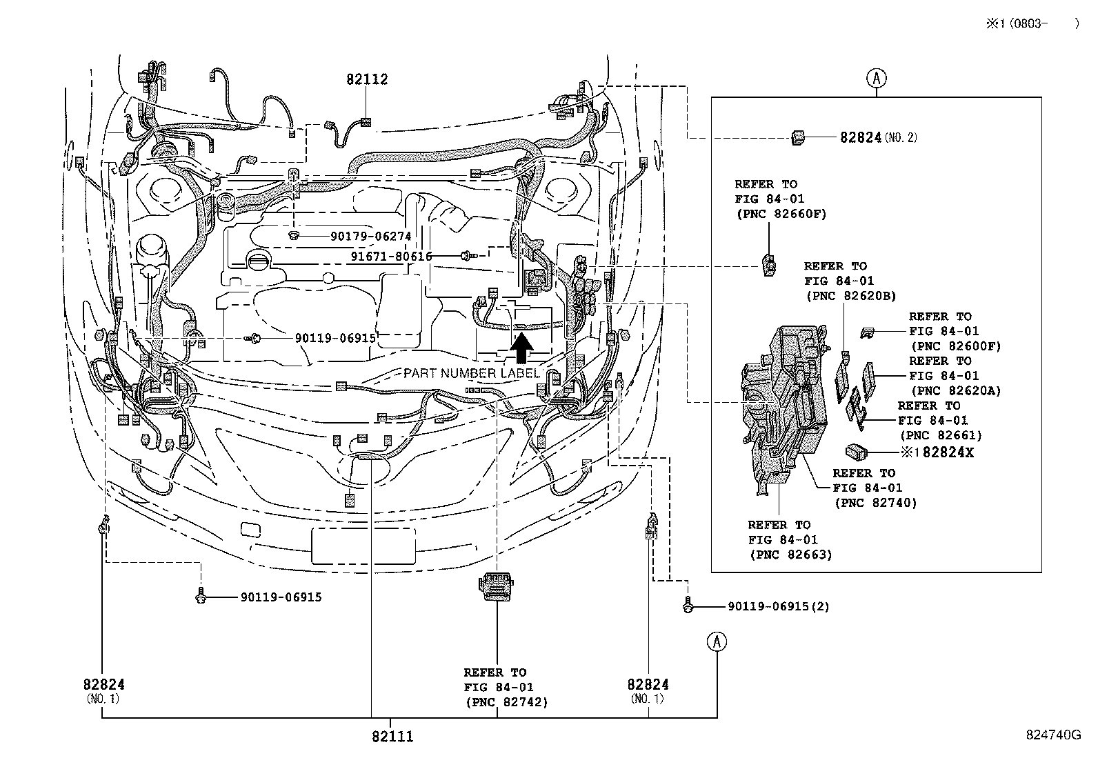 82142-33360 WIRE, INSTRUMENT PANEL, NO.2 product image