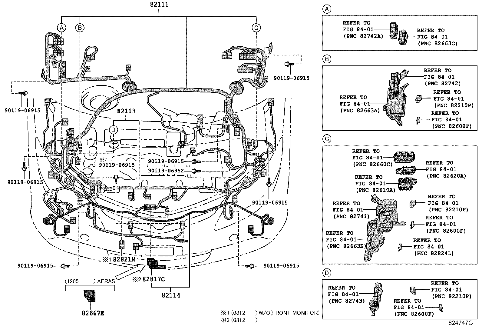 82142-28040 WIRE, INSTRUMENT PANEL, NO.2 product image