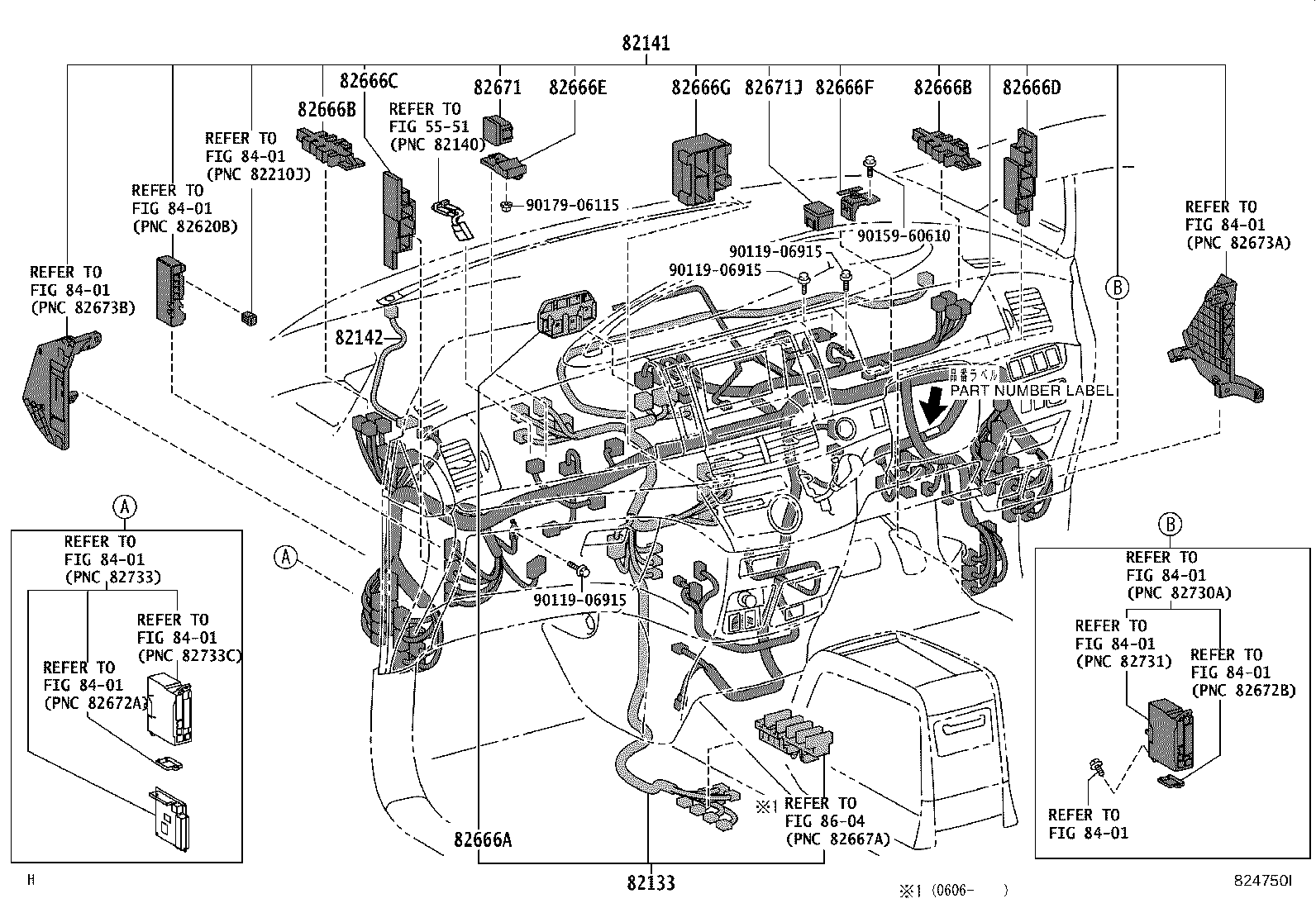 82113-28191 WIRE, ENGINE ROOM, NO.3 product image