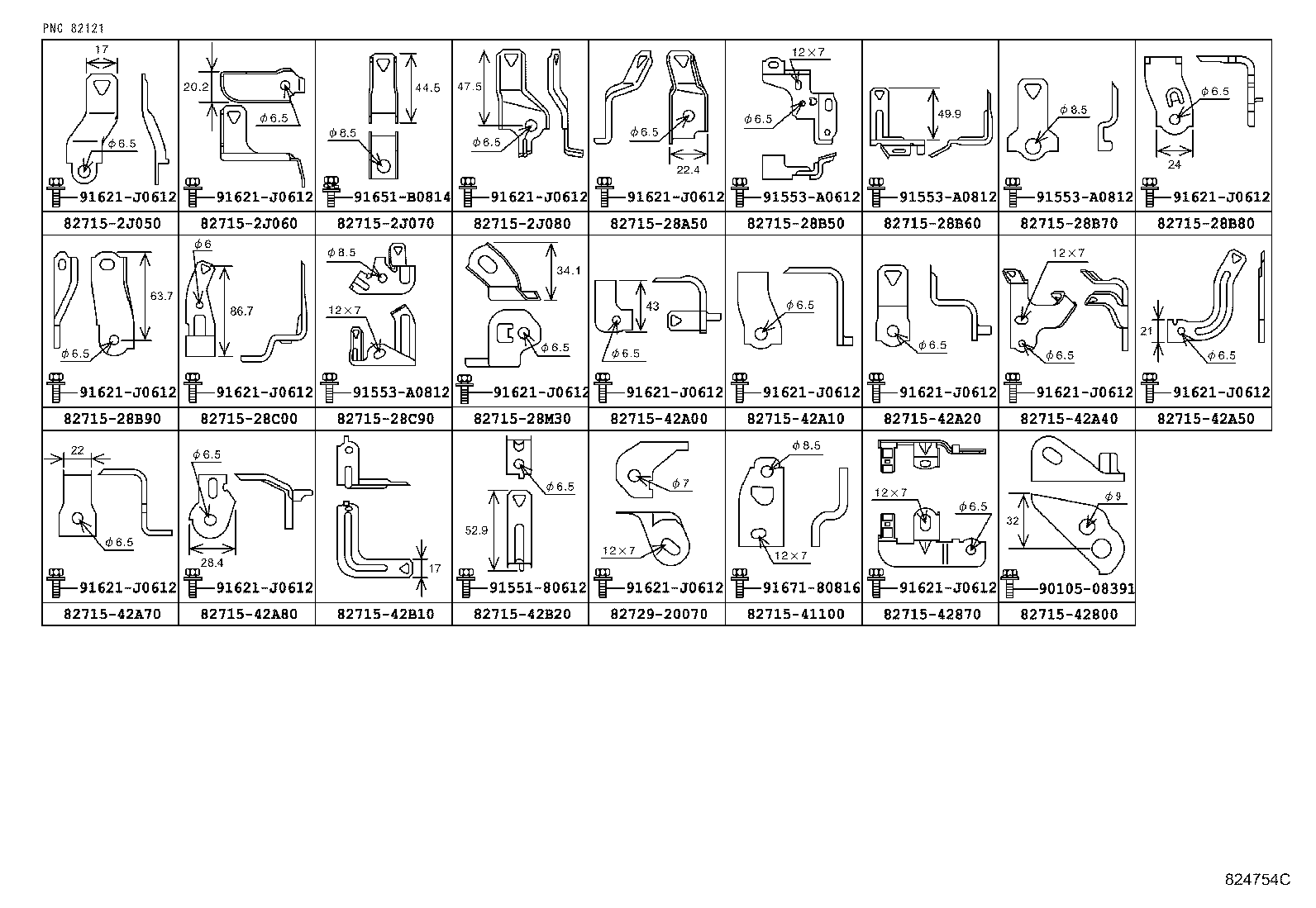 82113-28191 WIRE, ENGINE ROOM, NO.3 product image