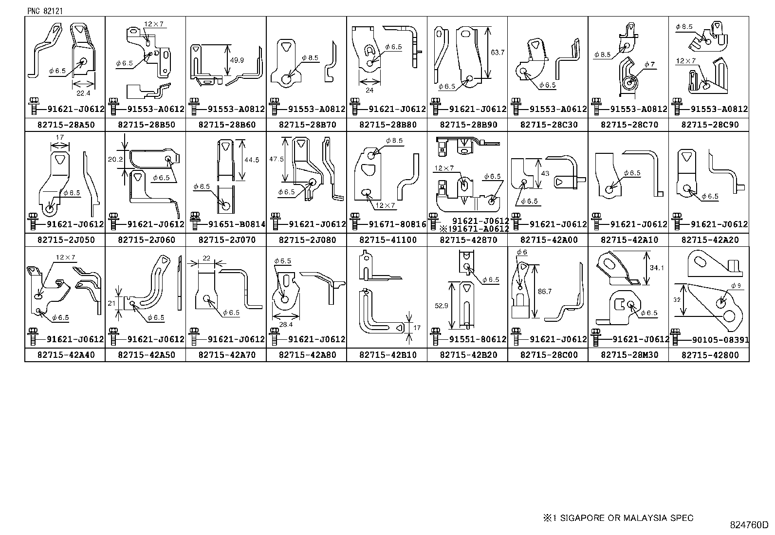 82142-28040 WIRE, INSTRUMENT PANEL, NO.2 product image