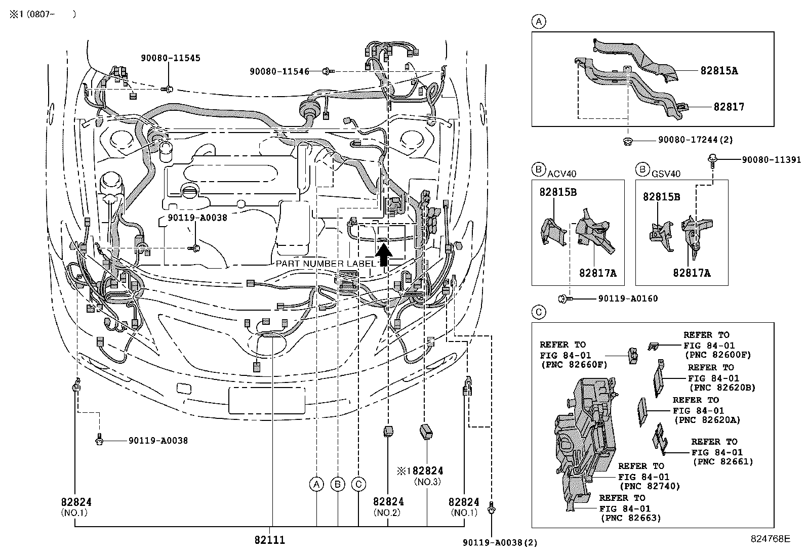 Toyota 82181-06130 WIRE, LUGGAGE ROOM, NO.1