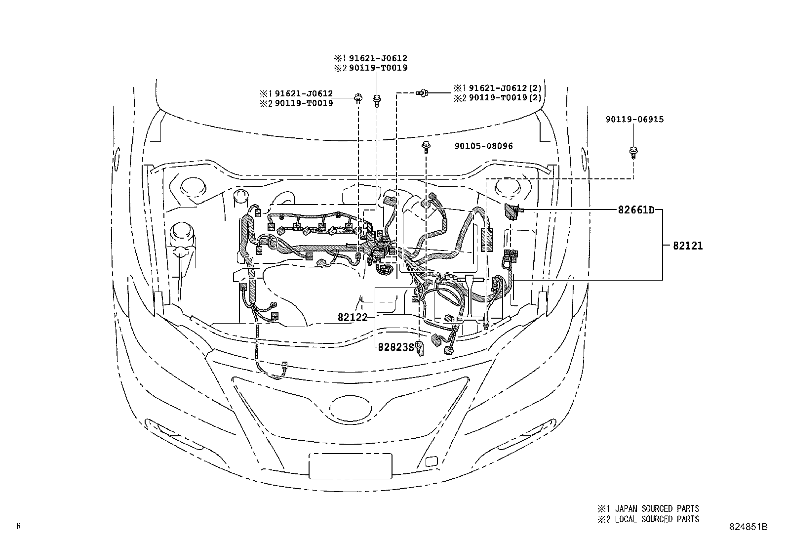 82142-06280 WIRE, INSTRUMENT PANEL, NO.2 product image