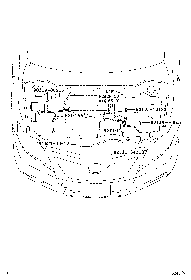 82151-33B50 WIRE, FRONT DOOR, RH product image