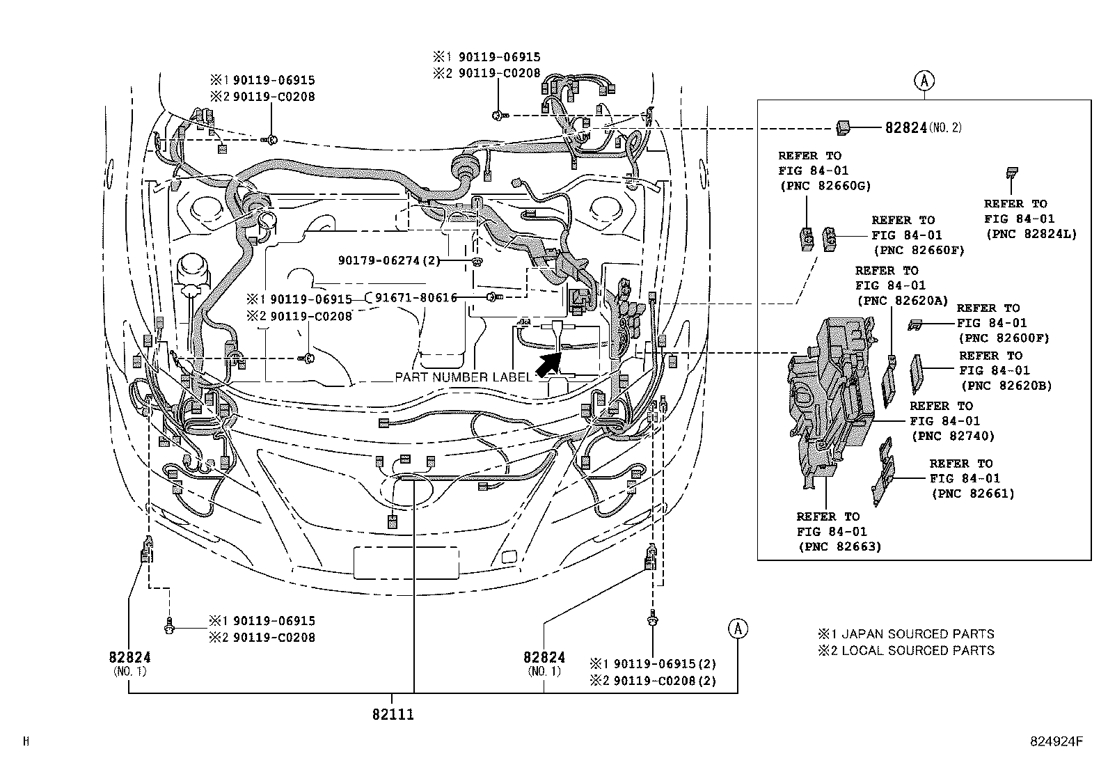 82046-06010 WIRE SUB-ASSY, BODY GROUND, NO.1 product image
