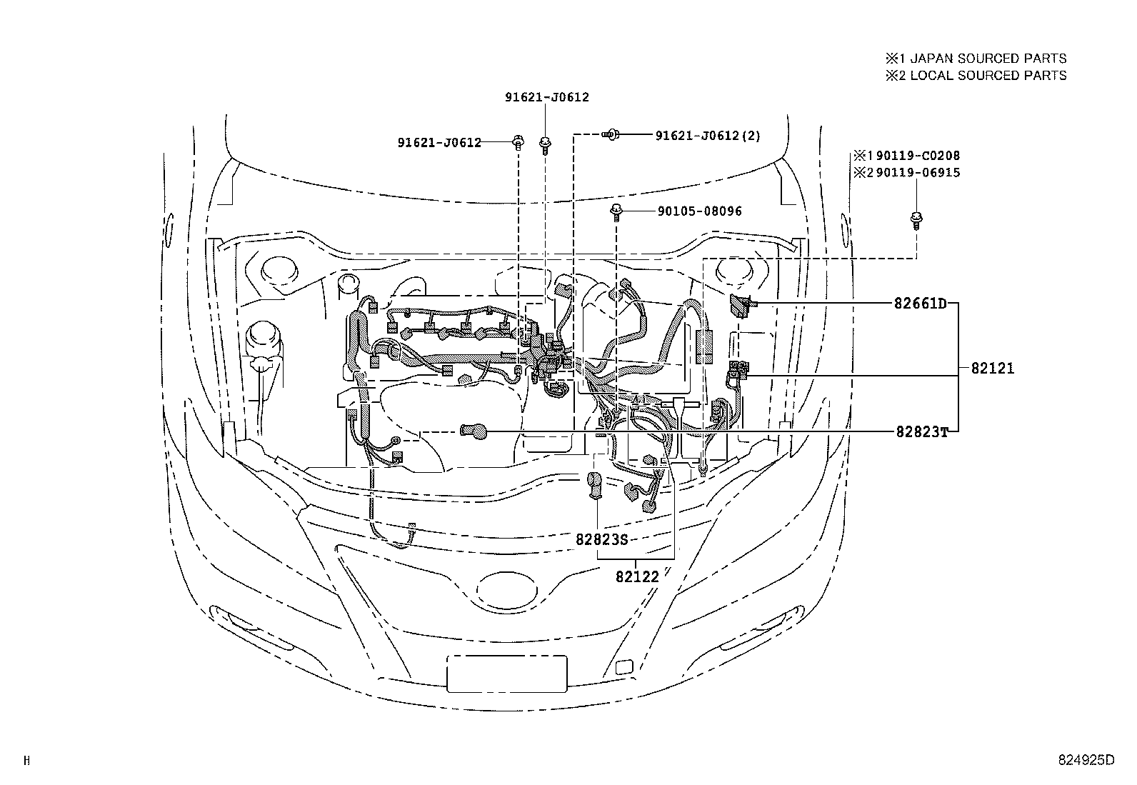 82046-06010 WIRE SUB-ASSY, BODY GROUND, NO.1 product image