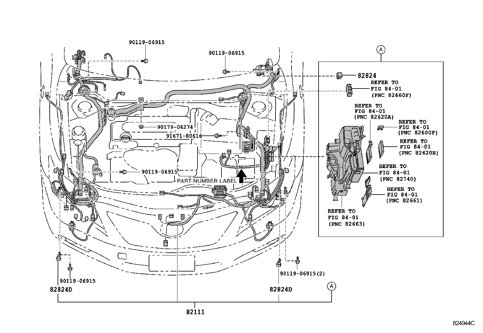 82142-06B11 WIRE, INSTRUMENT PANEL, NO.2 product image