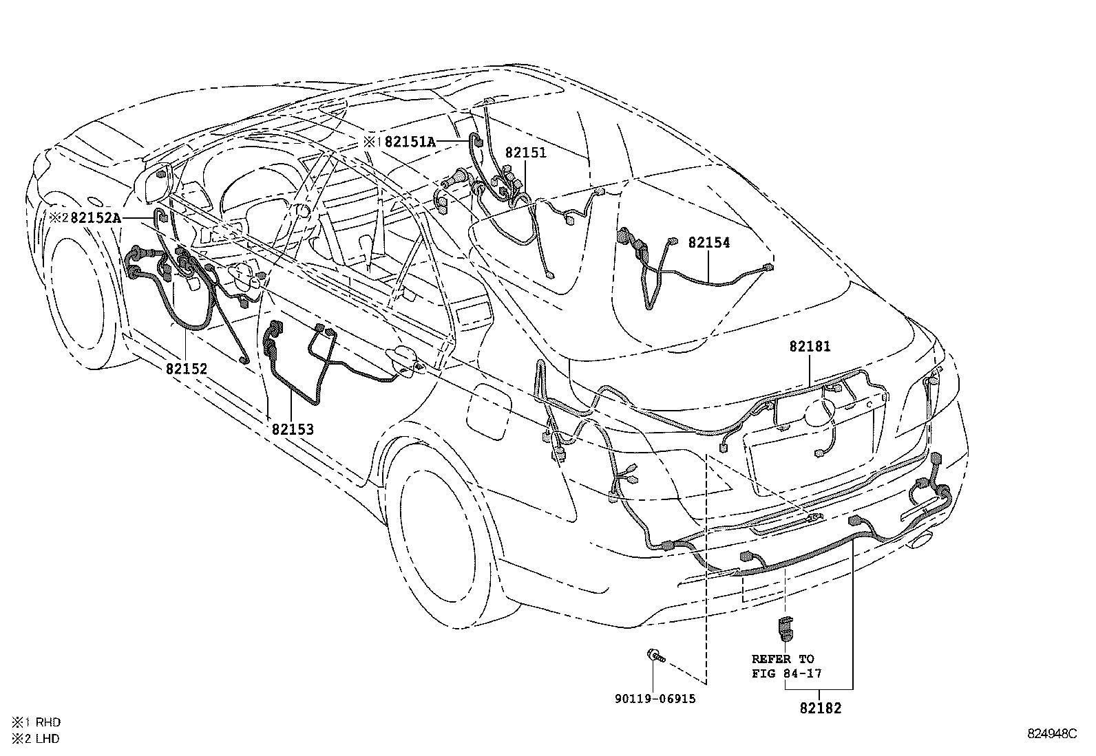 82142-06B11 WIRE, INSTRUMENT PANEL, NO.2 product image