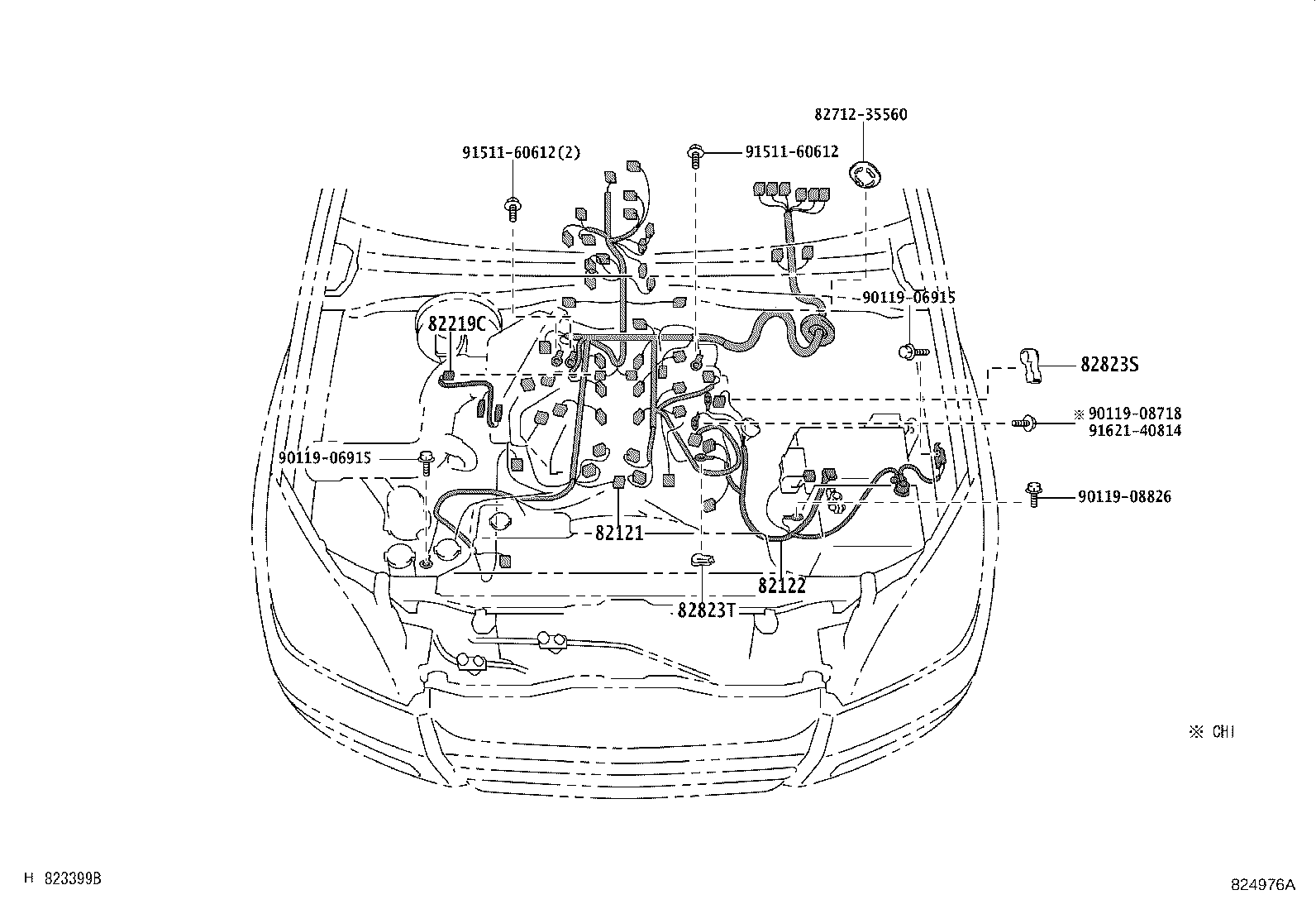 82046-0G010 WIRE SUB-ASSY, BODY GROUND, NO.1 product image