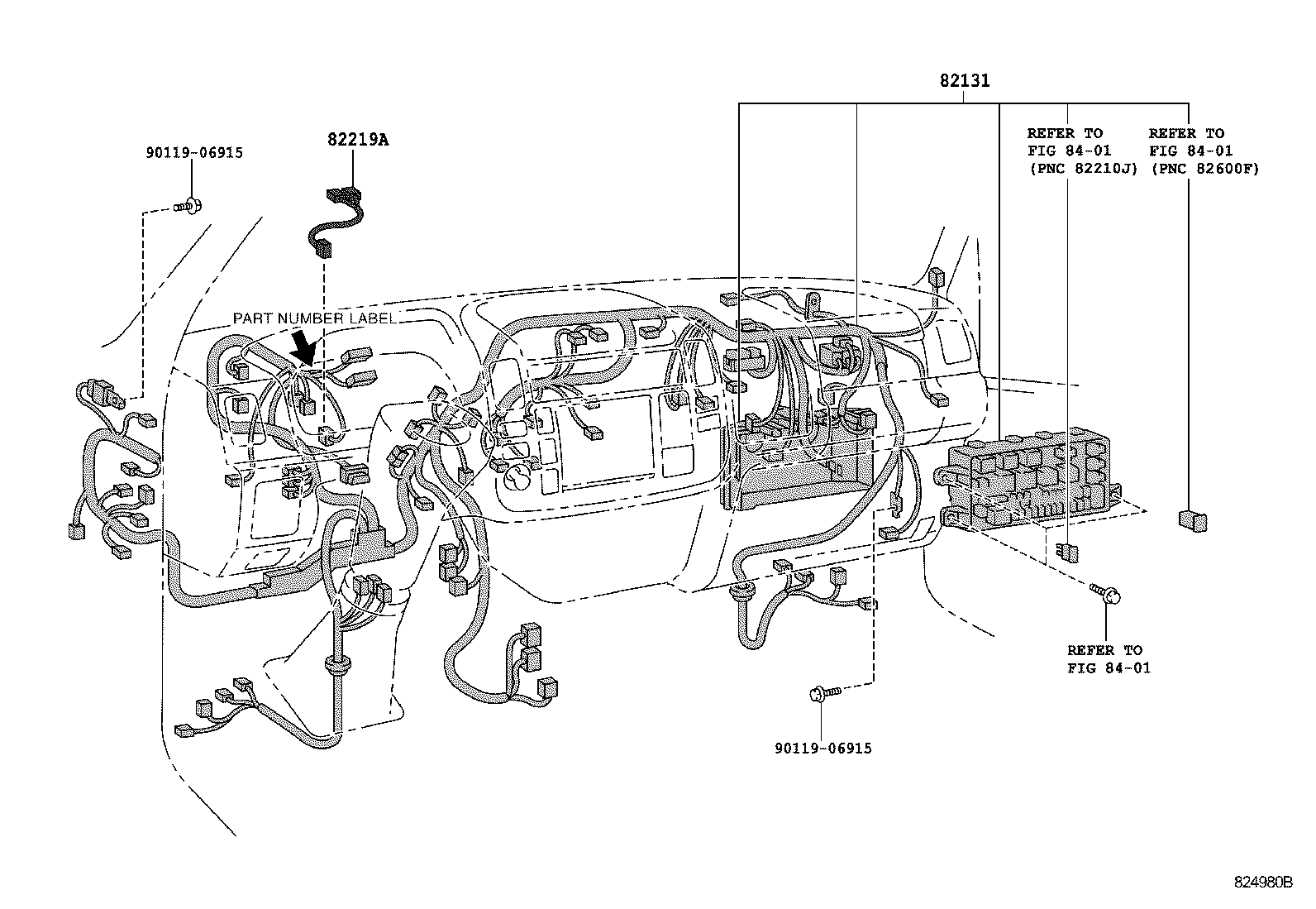 82121-37B41 WIRE, ENGINE, NO.2 product image