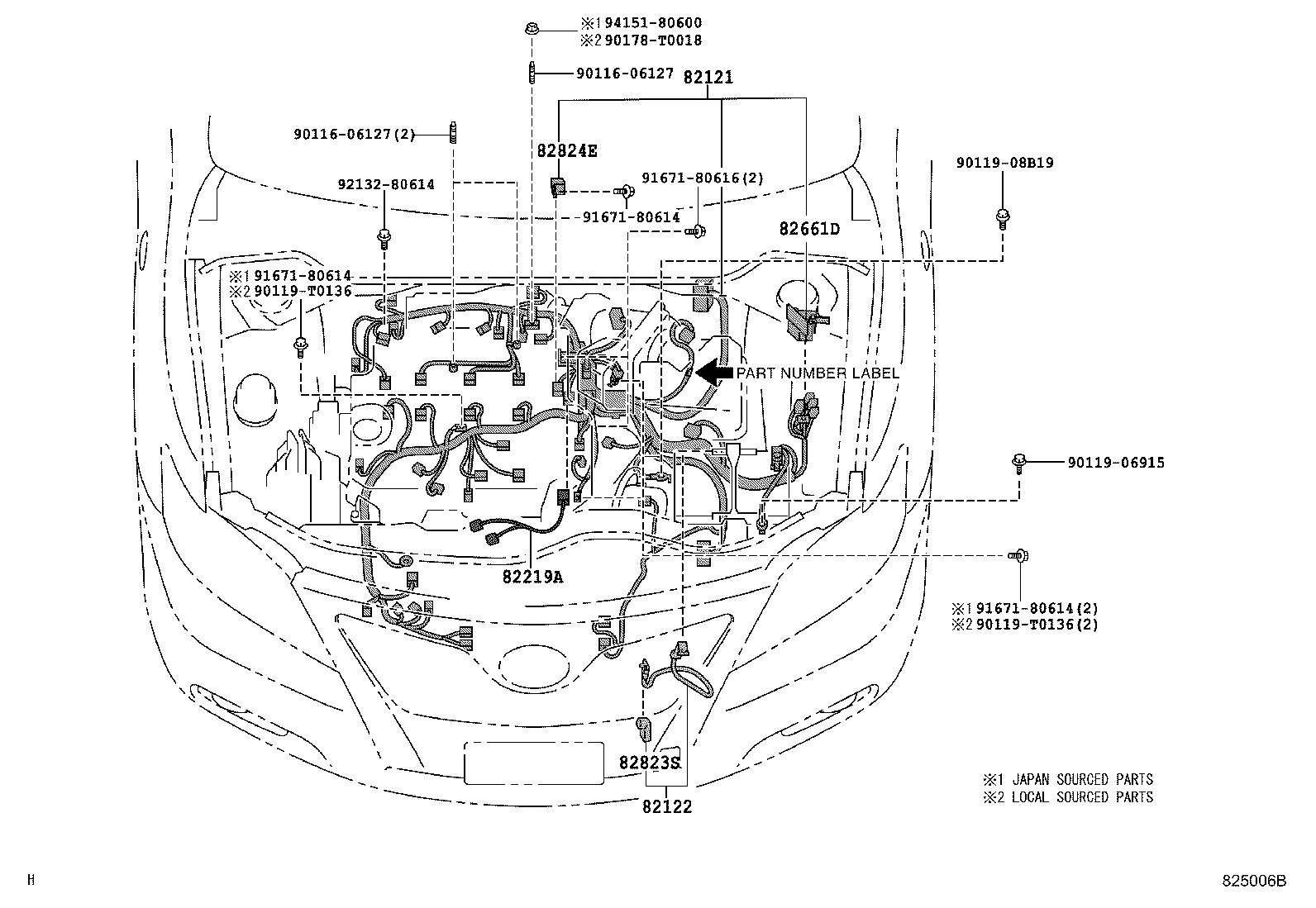 82142-06280 WIRE, INSTRUMENT PANEL, NO.2 product image