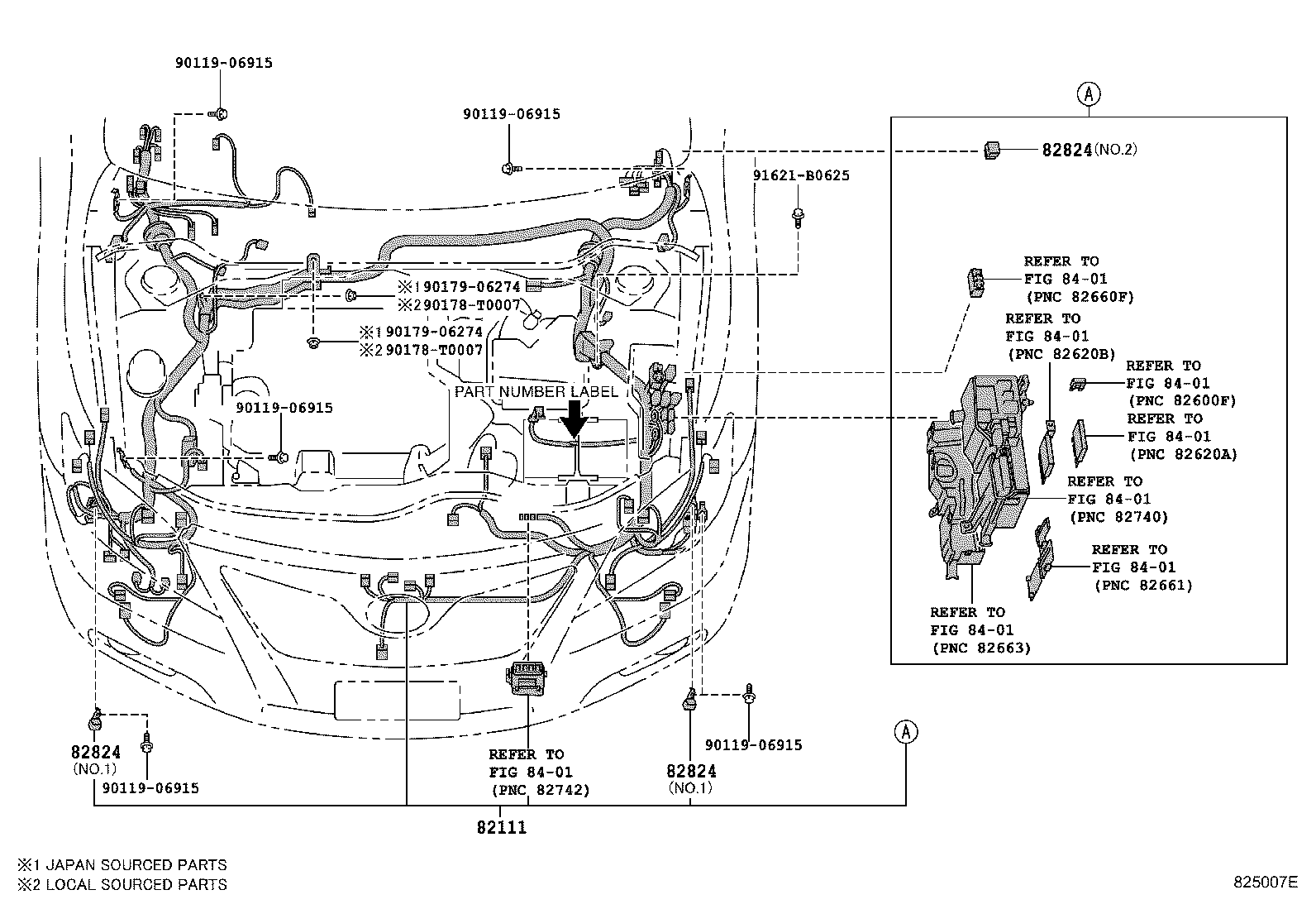 82142-06280 WIRE, INSTRUMENT PANEL, NO.2 product image