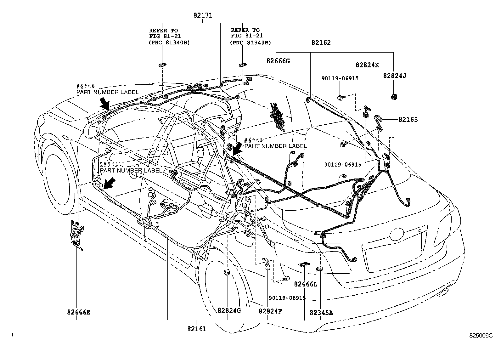 82142-06280 WIRE, INSTRUMENT PANEL, NO.2 product image
