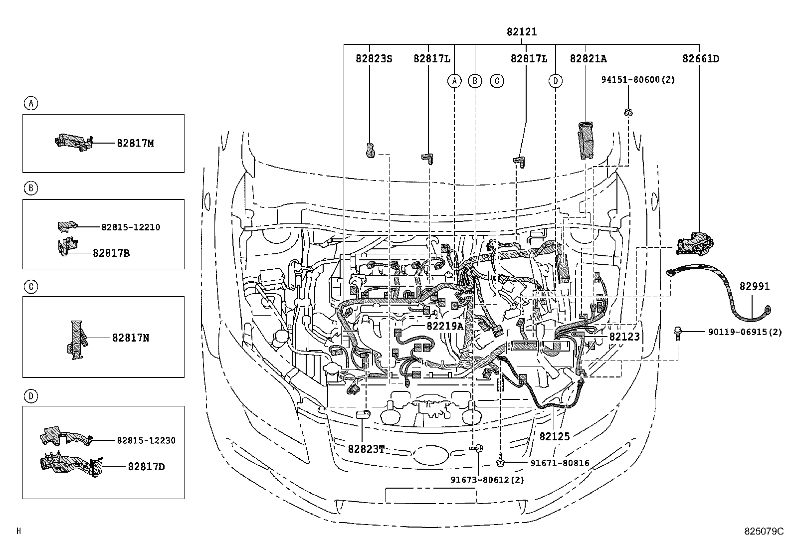 82817-12D50 PROTECTOR, WIRING HARNESS, NO.1 product image