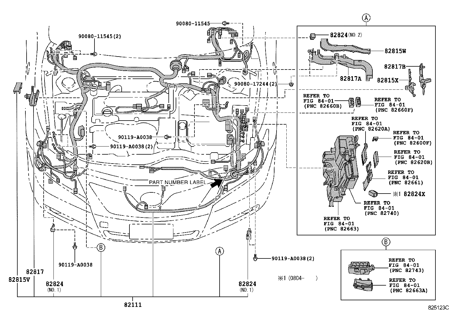 Toyota 82181-06350 WIRE, LUGGAGE ROOM, NO.1
