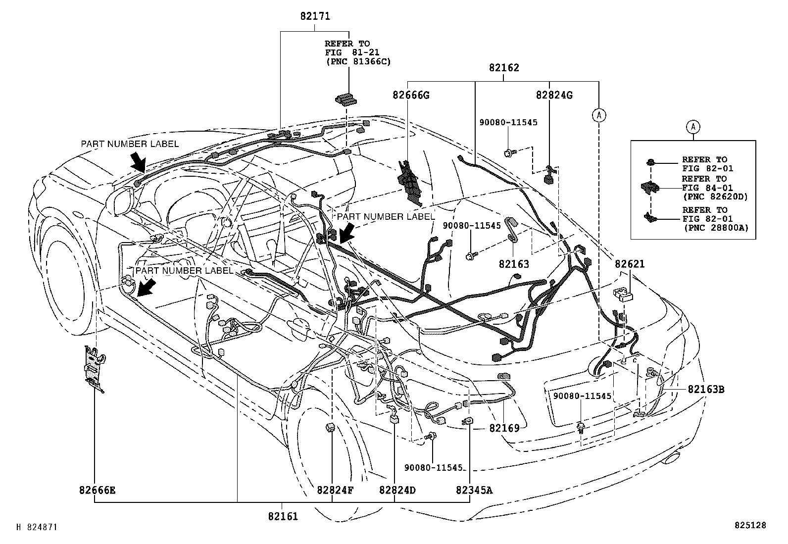 82817-33A50 PROTECTOR, WIRING HARNESS, NO.2 product image