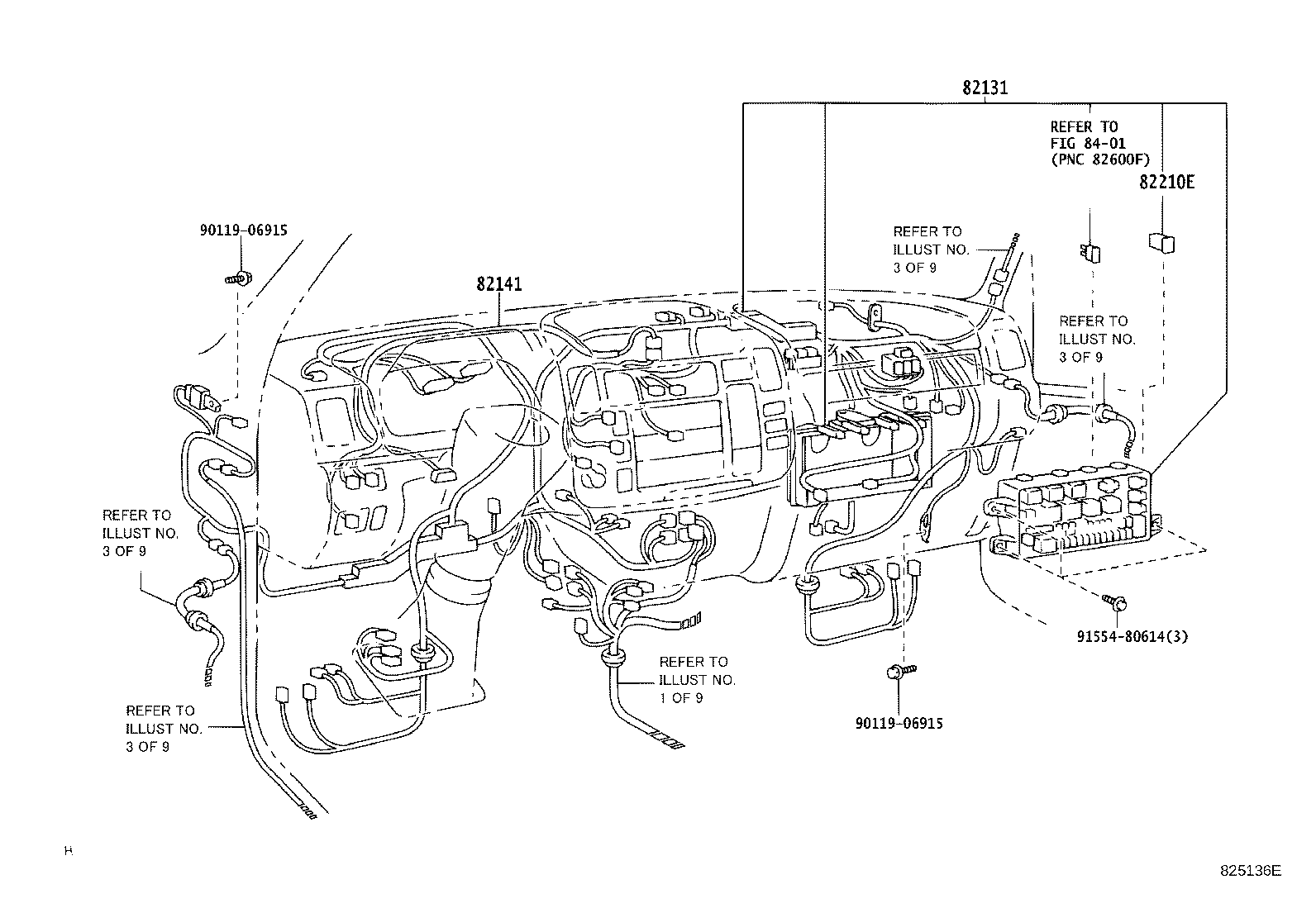 82048-37040 WIRING SUB-ASSY, FRONT DRIVE INDICATOR LAMP SWITCH product image
