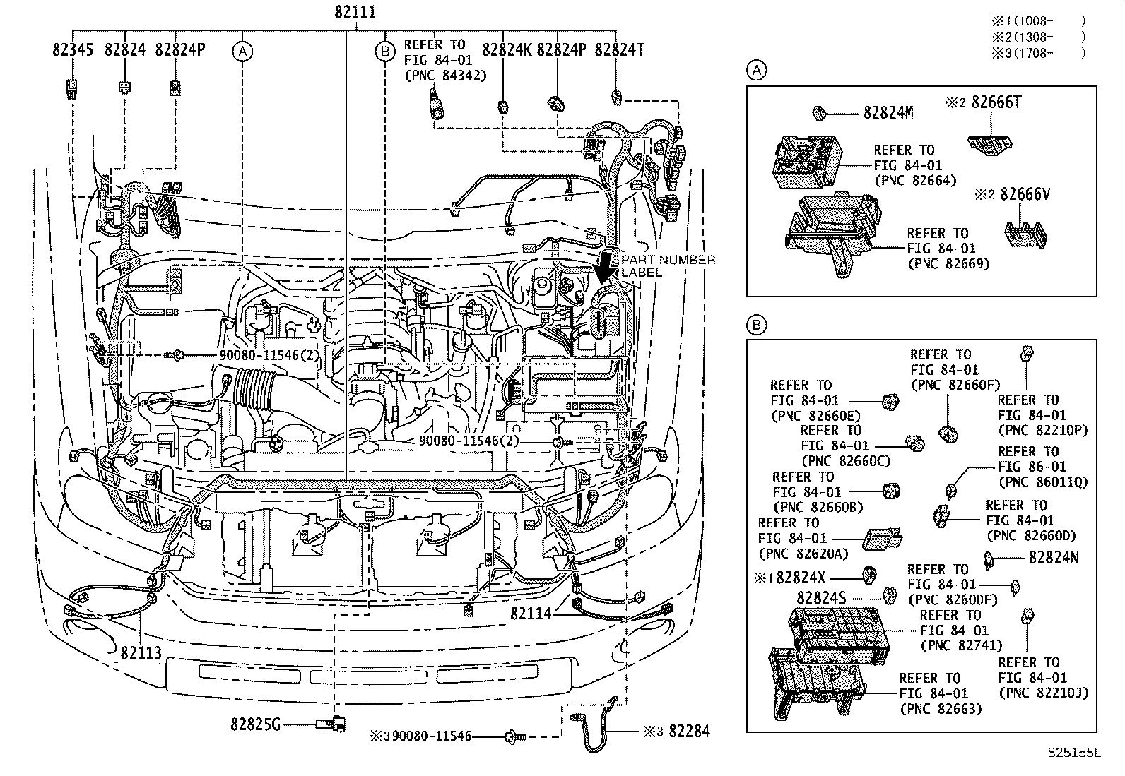Toyota 82143-0C050 WIRE, INSTRUMENT PANEL, NO.3