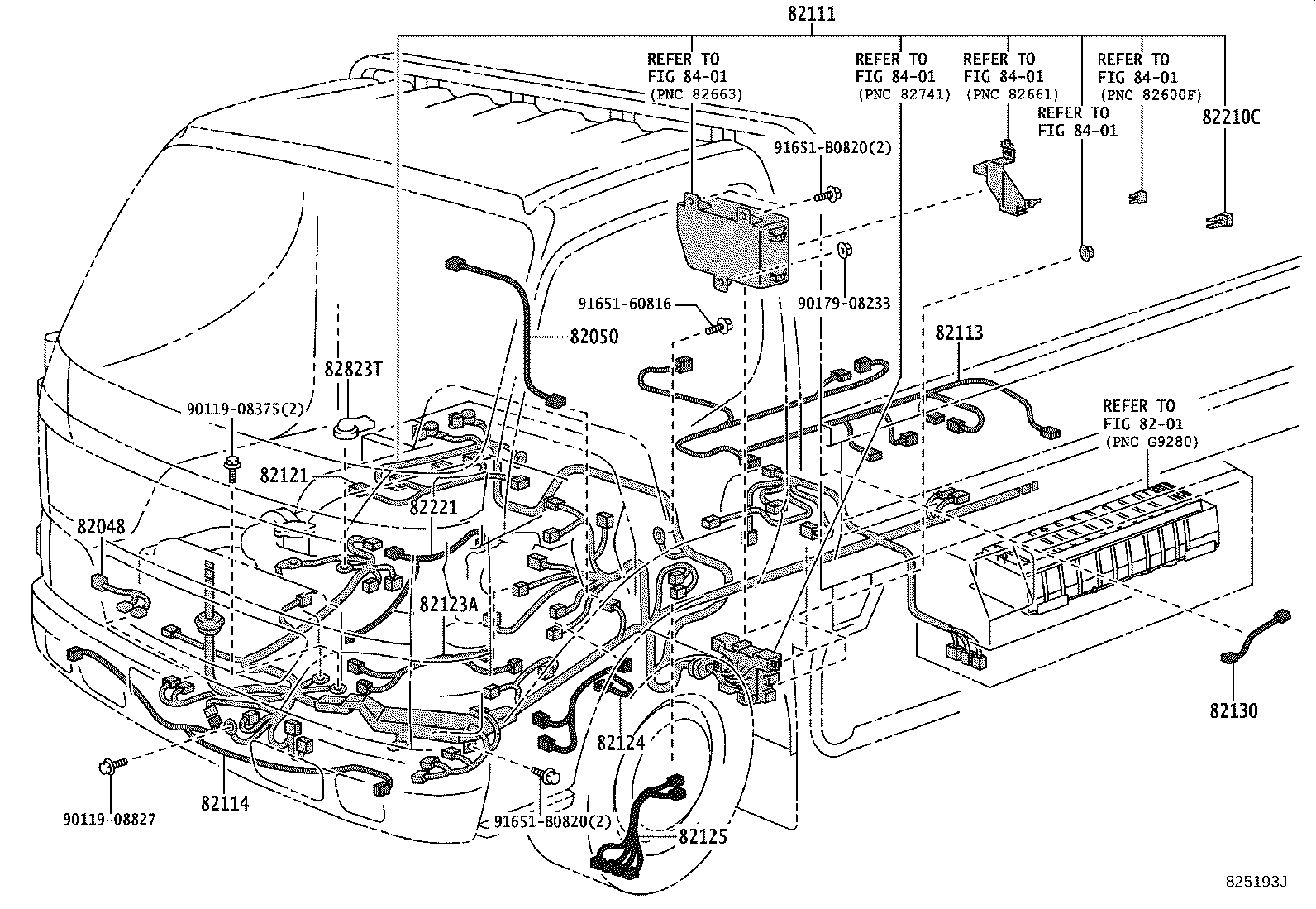 82121-37B40 WIRE, ENGINE, NO.2 product image