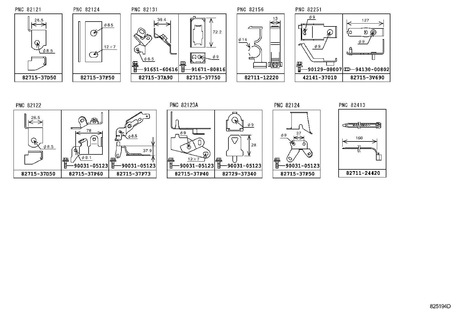 82121-37B40 WIRE, ENGINE, NO.2 product image