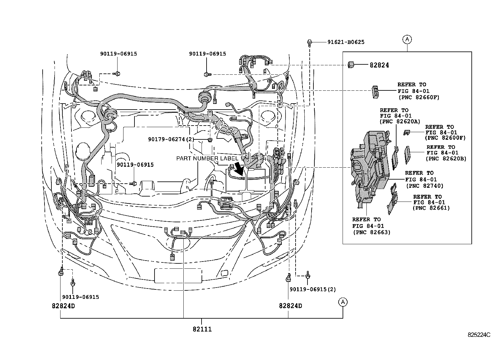 82142-06B11 WIRE, INSTRUMENT PANEL, NO.2 product image