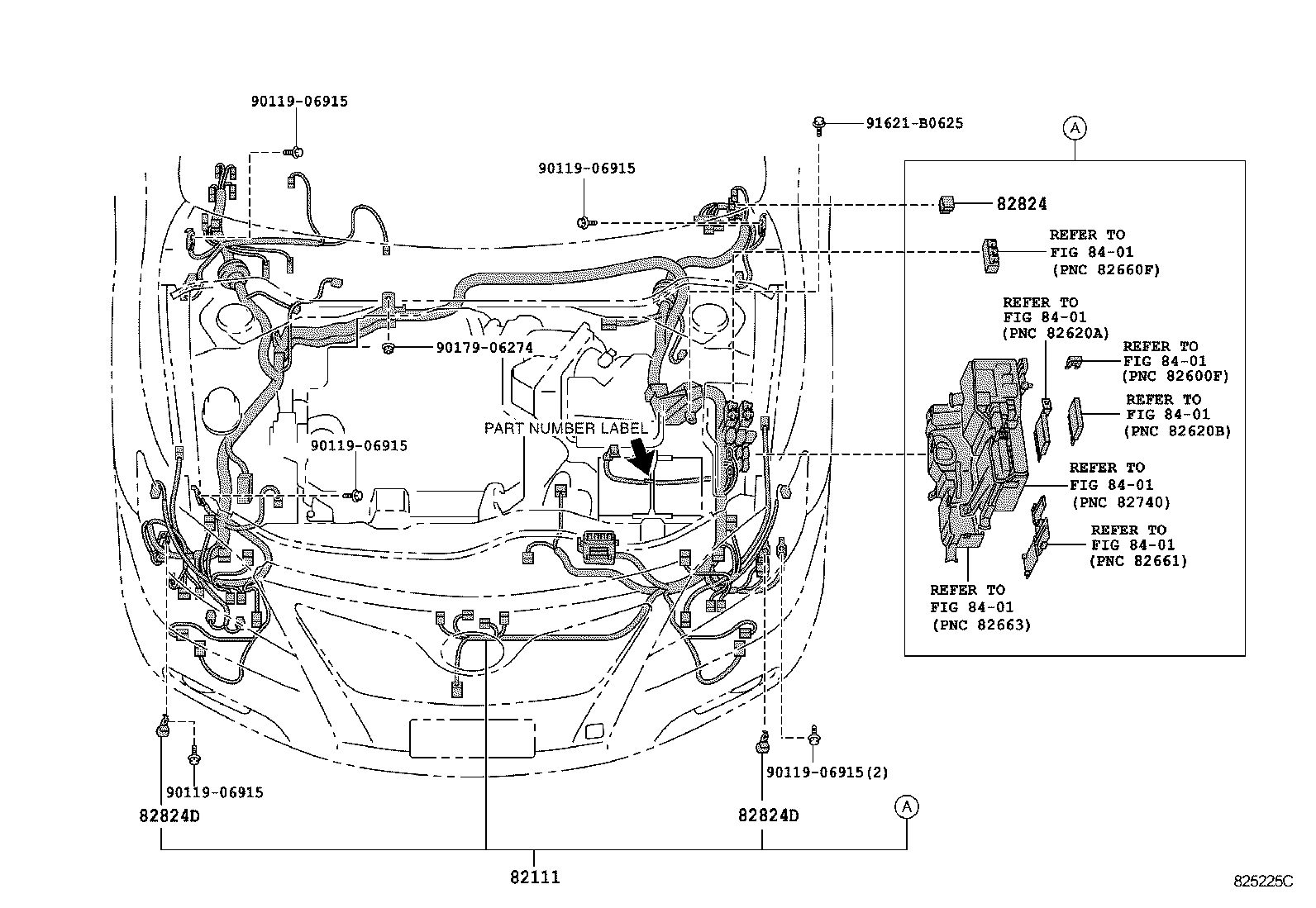 82142-06B11 WIRE, INSTRUMENT PANEL, NO.2 product image