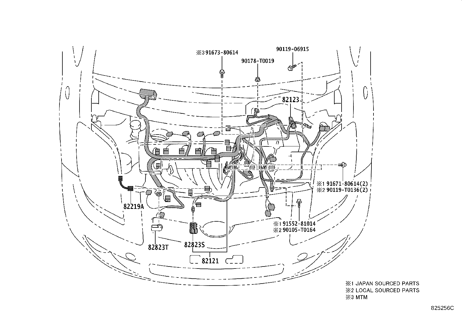 82121-0D820 WIRE, ENGINE product image