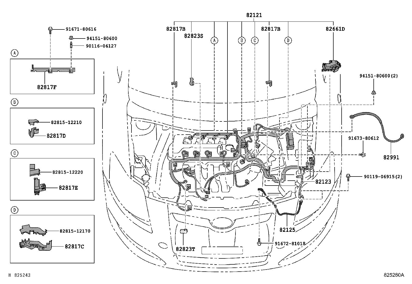 82817-12860 PROTECTOR, WIRING HARNESS, NO.3 product image